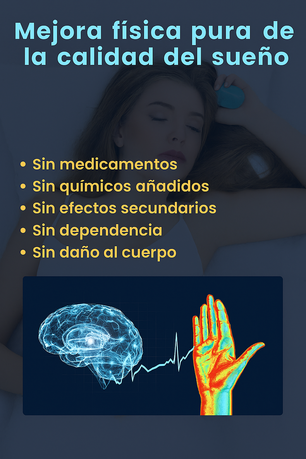 Sleep Aid Insomnia Relief Microcurrent Handheld Hypnosis CES Mental Stress Anxiety Depression Eliminat Relax with Sling Brain