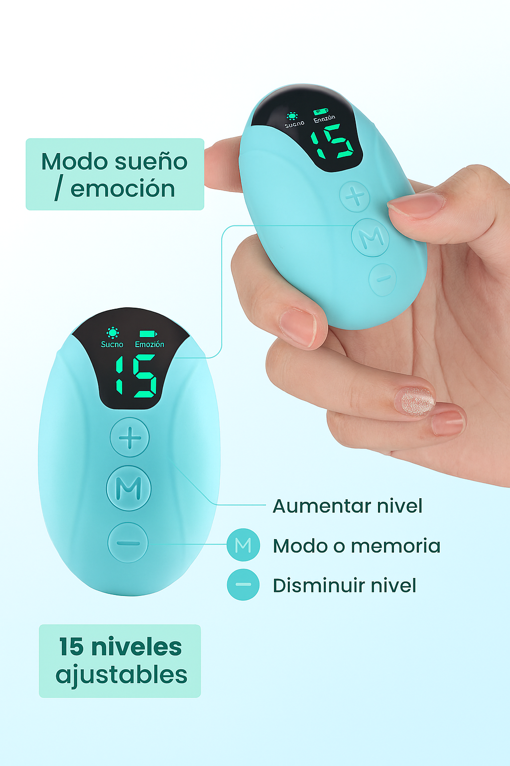 Sleep Aid Insomnia Relief Microcurrent Handheld Hypnosis CES Mental Stress Anxiety Depression Eliminat Relax with Sling Brain