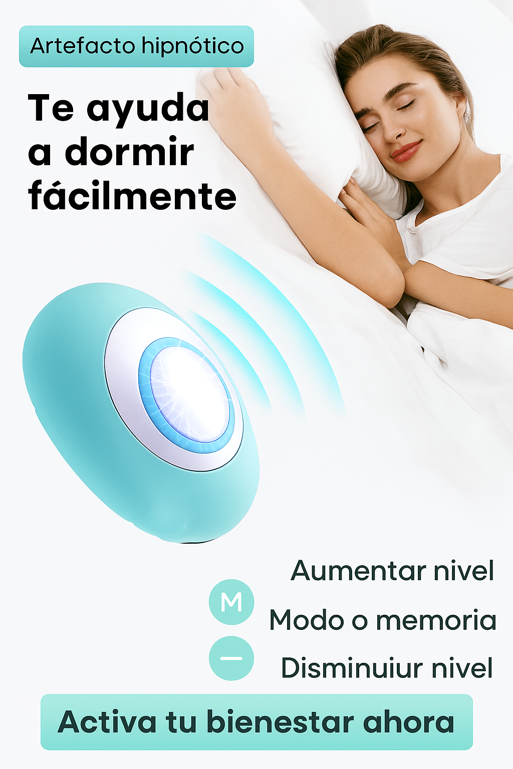 Sleep Aid Insomnia Relief Microcurrent Handheld Hypnosis CES Mental Stress Anxiety Depression Eliminat Relax with Sling Brain