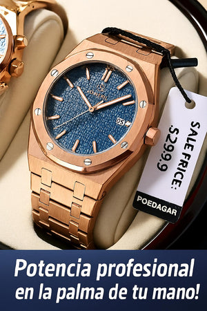 POEDAGAR Executive™ – Luxury Steel Watch