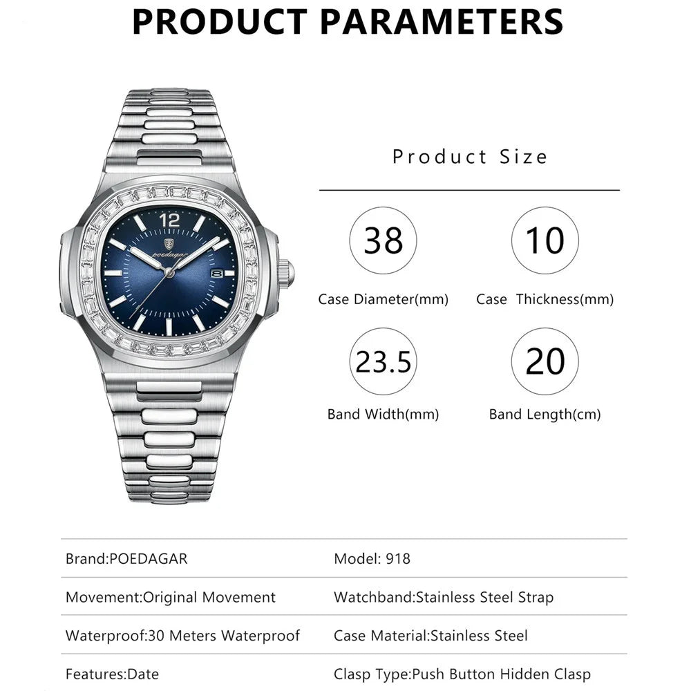 POEDAGAR Imperial™ – Luxury Steel Watch