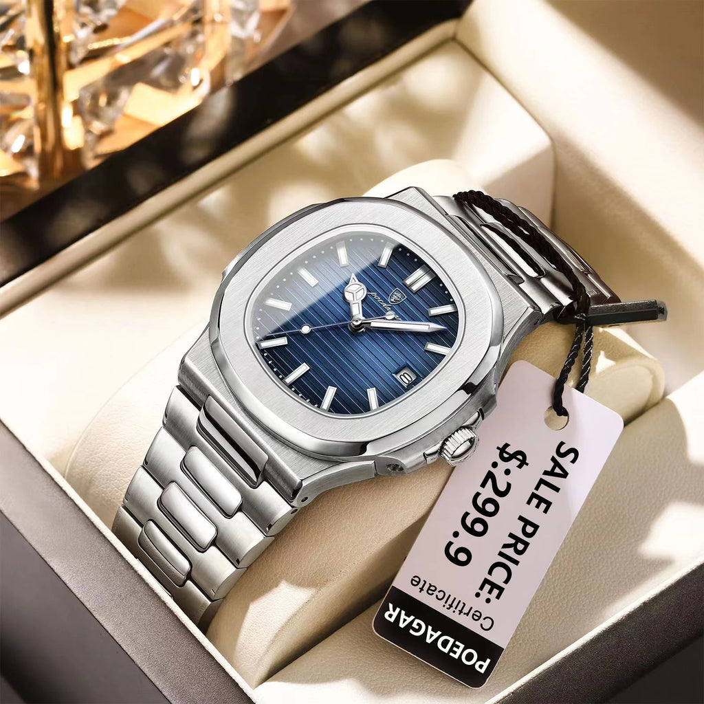 POEDAGAR Imperial™ – Reloj Cuadrado de Lujo