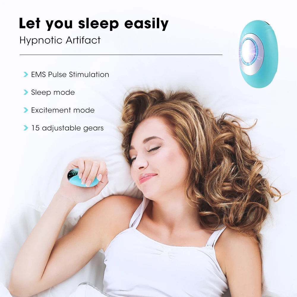 Sleep Aid Insomnia Relief Microcurrent Handheld Hypnosis CES Mental Stress Anxiety Depression Eliminat Relax with Sling Brain